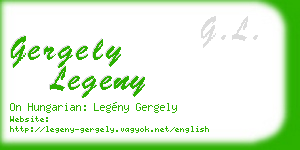 gergely legeny business card